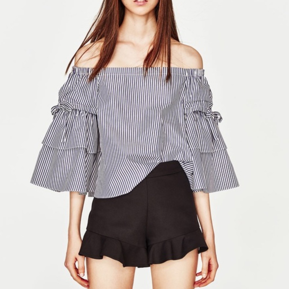 Zara Bottom Ruffled Shorts— New!